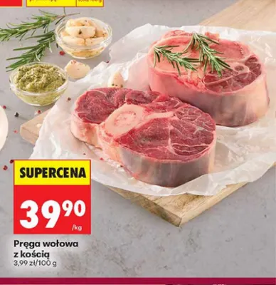 Pręga wołowa z kością promocja w Biedronka