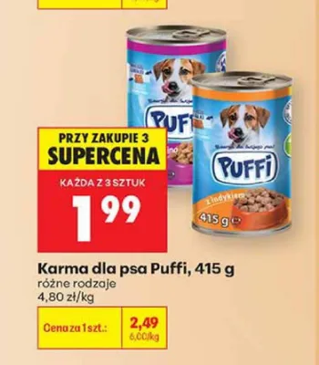 Karma dla psa Puffi promocja w Biedronka