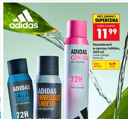 Dezodorant w sprayu Adidas Sport Fresh 200ml promocja w Biedronka