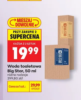 Woda toaletowa Big Star promocja w Biedronka