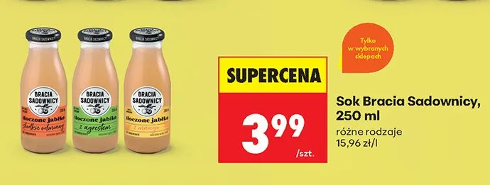 Sok różne rodzaje promocja w Biedronka