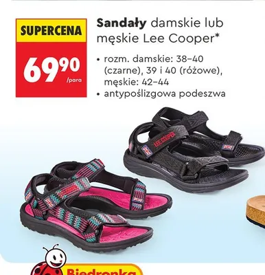 Sandały damskie Lee Cooper promocja w Biedronka