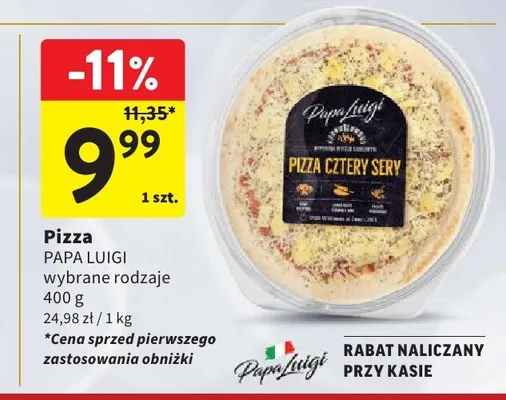 Pizza PAPA LUIGI promocja w Intermarche