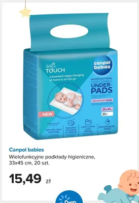 Wielofunkcyjne podkłady higieniczne 33x45 cm Canpol Babies promocja w Smyk