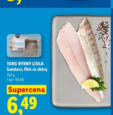 Sandacz filet ze skórą Targ Rybny Lidla promocja w Lidl