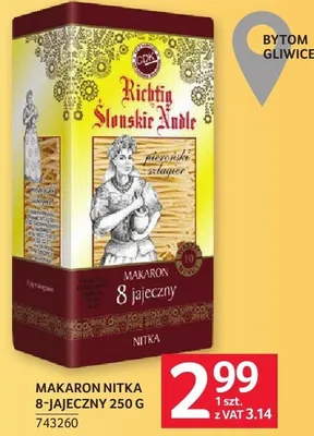 Makaron nitka 8-jajeczny 250 g promocja w Selgros