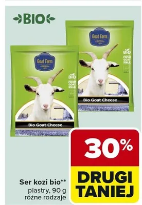 Ser kozi bio plastry promocja w Carrefour