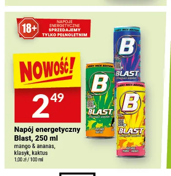 Napój energetyczny Blast klasyk promocja w Twój Market