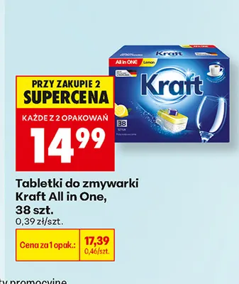 Tabletki do zmywarki Kraft All in One Lemon promocja w Biedronka