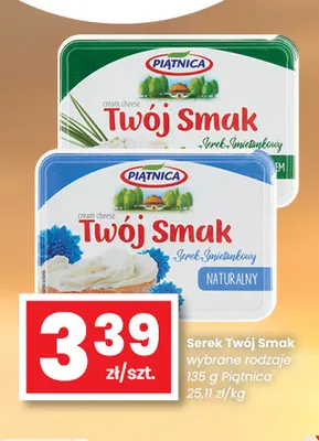 Serek śmietankowy Twój Smak naturalny Piątnica promocja w emma MARKET