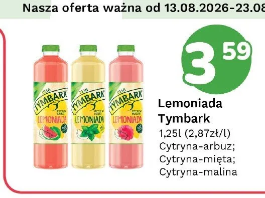Lemoniada Tymbark cytryna-mięta promocja w Limonka