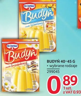Budyń 40-45 g wybrane rodzaje Dr. Oetker promocja w Selgros