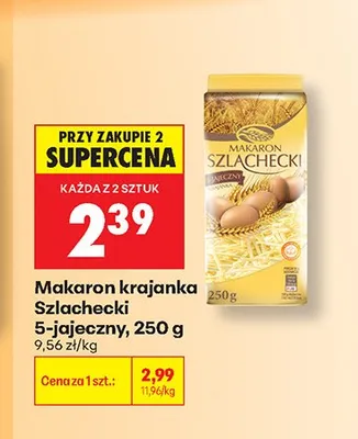 Makaron krajanka Szlachecki 5-jajeczny promocja w Biedronka