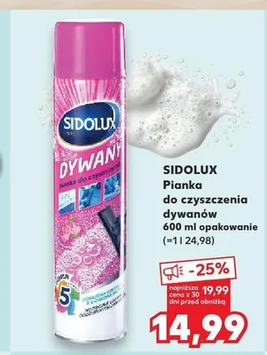 Pianka do czyszczenia dywanów Sidolux promocja w Kaufland