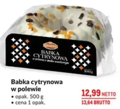 Babka cytrynowa w polewie promocja w Makro
