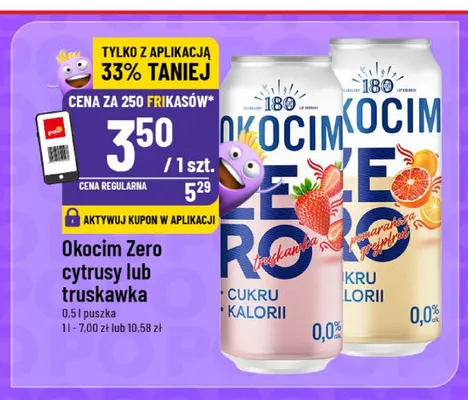 Piwo bezalkoholowe Okocim Zero cytrusy promocja w POLOmarket