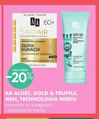 Krem nawilżający AA Aloes SPF50 promocja w Super-Pharm