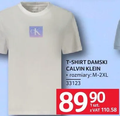 T-shirt damski Calvin Klein, rozmiary M-2XL promocja w Selgros