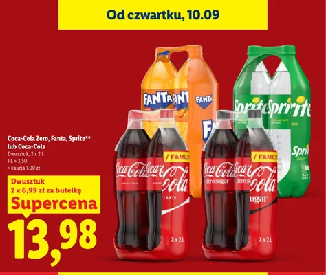 Napój gazowany Fanta 2-pak promocja w Lidl