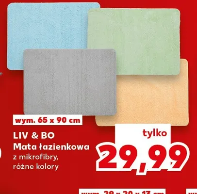 Mata łazienkowa z mikrofibry Liv & Bo 65x90 cm promocja w Kaufland