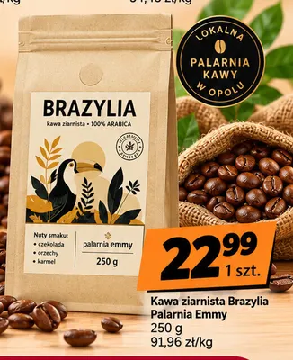 Kawa ziarnista Brazylia Palarnia Emmy promocja w emma MARKET