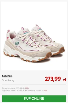 Sneakersy Skechers promocja w eobuwie.pl