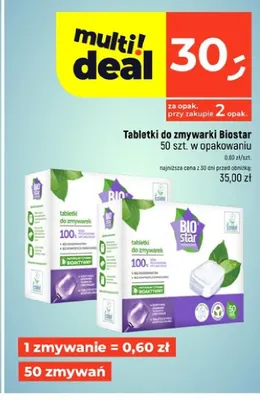Tabletki do zmywarki Biostar promocja w Dealz