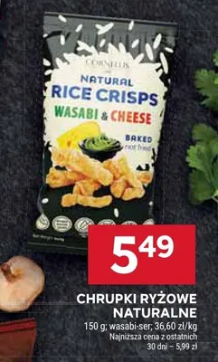 Chrupki ryżowe naturalne wasabi, ser promocja w Stokrotka