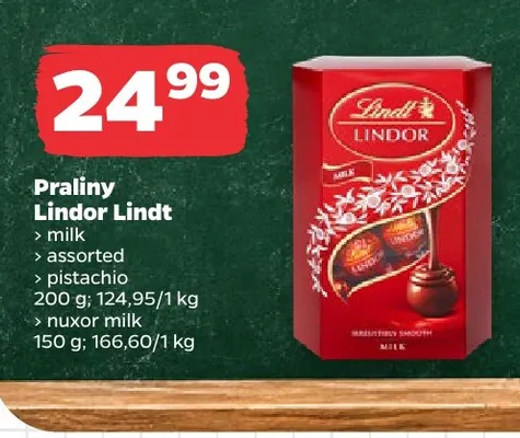 Praliny Lindor pistachio Lindt promocja w Netto