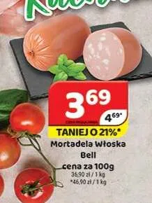 Mortadela włoska Bell promocja w Delfin