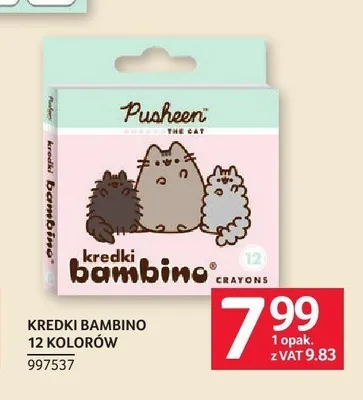 Kredki Bambino Pusheen 12 kolorów promocja w Selgros
