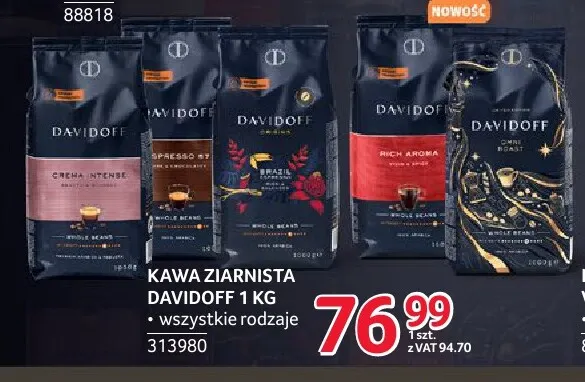 Kawa ziarnista Davidoff promocja w Selgros