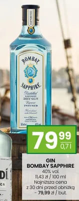 Gin Bombay Sapphire 40% vol. promocja w Twój Market