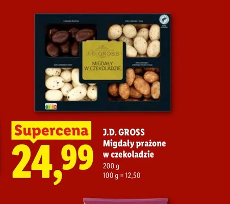 Migdały prażone w czekoladzie J.D. Gross promocja w Lidl
