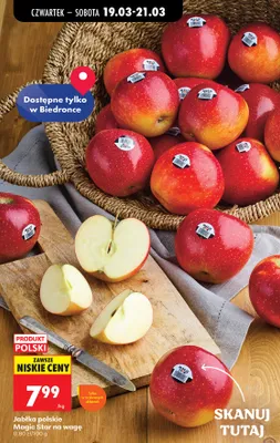 Jabłka polskie Magic Star na wagę promocja w Biedronka