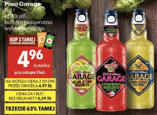 Piwo Garage promocja w Delikatesy Centrum