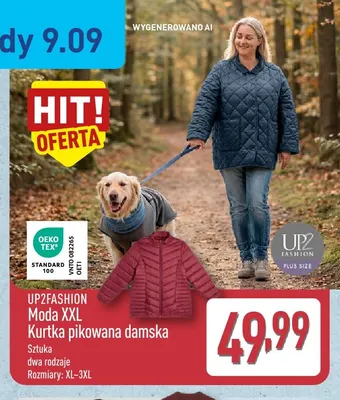 Kurtka pikowana damska UP2FASHION Moda XXL promocja w Aldi