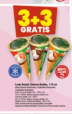Lody Rożek Zielona Budka słony karmel-śmietanka promocja w Twój Market