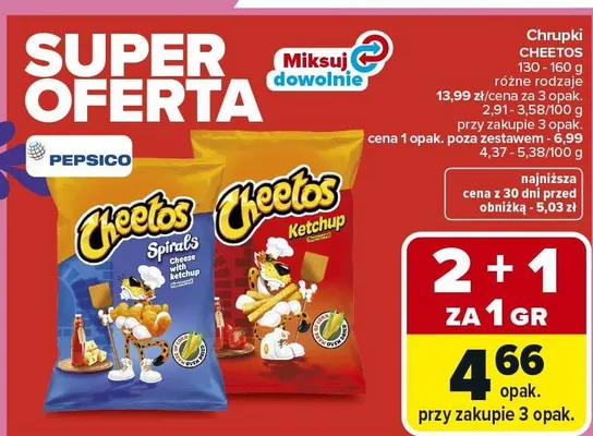 Chrupki różne rodzaje promocja w Carrefour