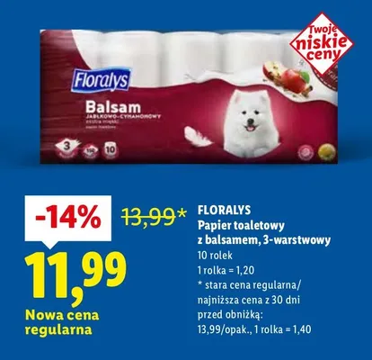 Papier toaletowy z balsamem, 3-warstwowy promocja w Lidl