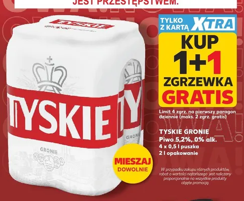 Piwo bezalkoholowe Tyskie Gronie promocja w Kaufland