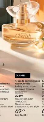 Woda perfumowana Avon Cherish kwiaty wiśni, piżmo, kremowe drewno sandałowe promocja w AVON