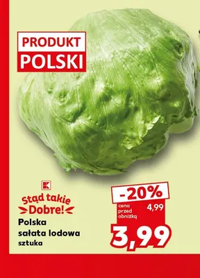 Sałata lodowa polska promocja w Kaufland
