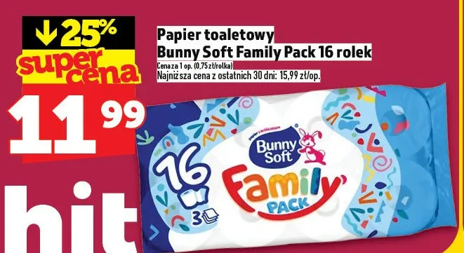 Papier toaletowy Bunny Soft Family Pack promocja w TOPAZ
