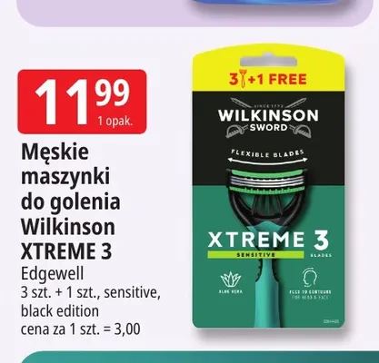 Męskie maszynki do golenia Wilkinson Xtreme 3 black edition promocja w Leclerc
