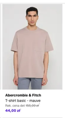 T-shirt basic Abercrombie & Fitch mauve promocja w Lounge by Zalando
