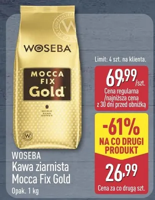 Kawa ziarnista Mocca Fix Gold promocja w Aldi