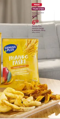 Suszone mango w paskach Genuss Plus promocja w Rossmann