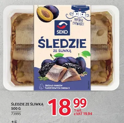 Śledzie ze śliwką Seko promocja w Selgros