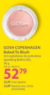 Róż wypiekany do policzków GOSH COPENHAGEN Baked To Blush Sparkling Bellini 002 promocja w Hebe
